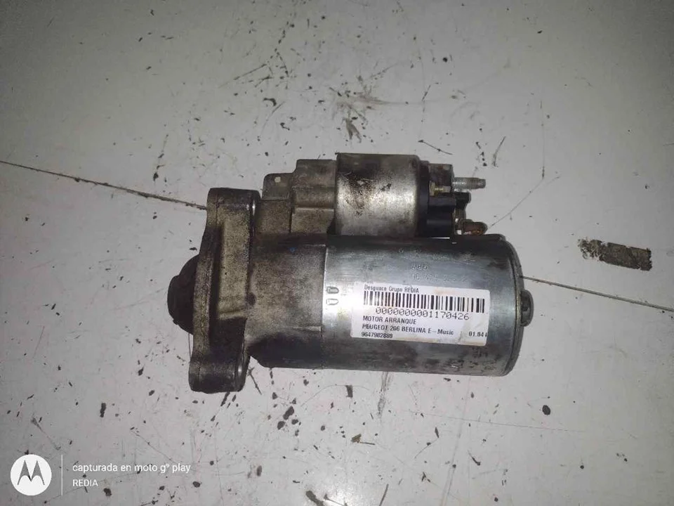 Foto de MOTOR ARRANQUE PEUGEOT 206 1.4 (75 CV / 55 KW) referencia 9647982880