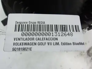 Foto de VENTILADOR CALEFACCION VOLKSWAGEN GOLF VII BERLINA (BQ1/BE2) 1.6 TDI (116 CV / 85 KW) referencia 5Q1819021E foto 9