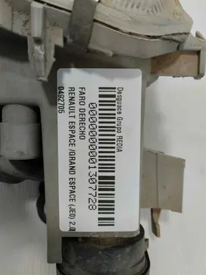 Foto de FARO DERECHO RENAULT ESPACE /GRAND ESPACE (JE0) 2.0 Ltr. - 83.5 kW CAT (114 CV / 84 KW) referencia 0492705 foto 5