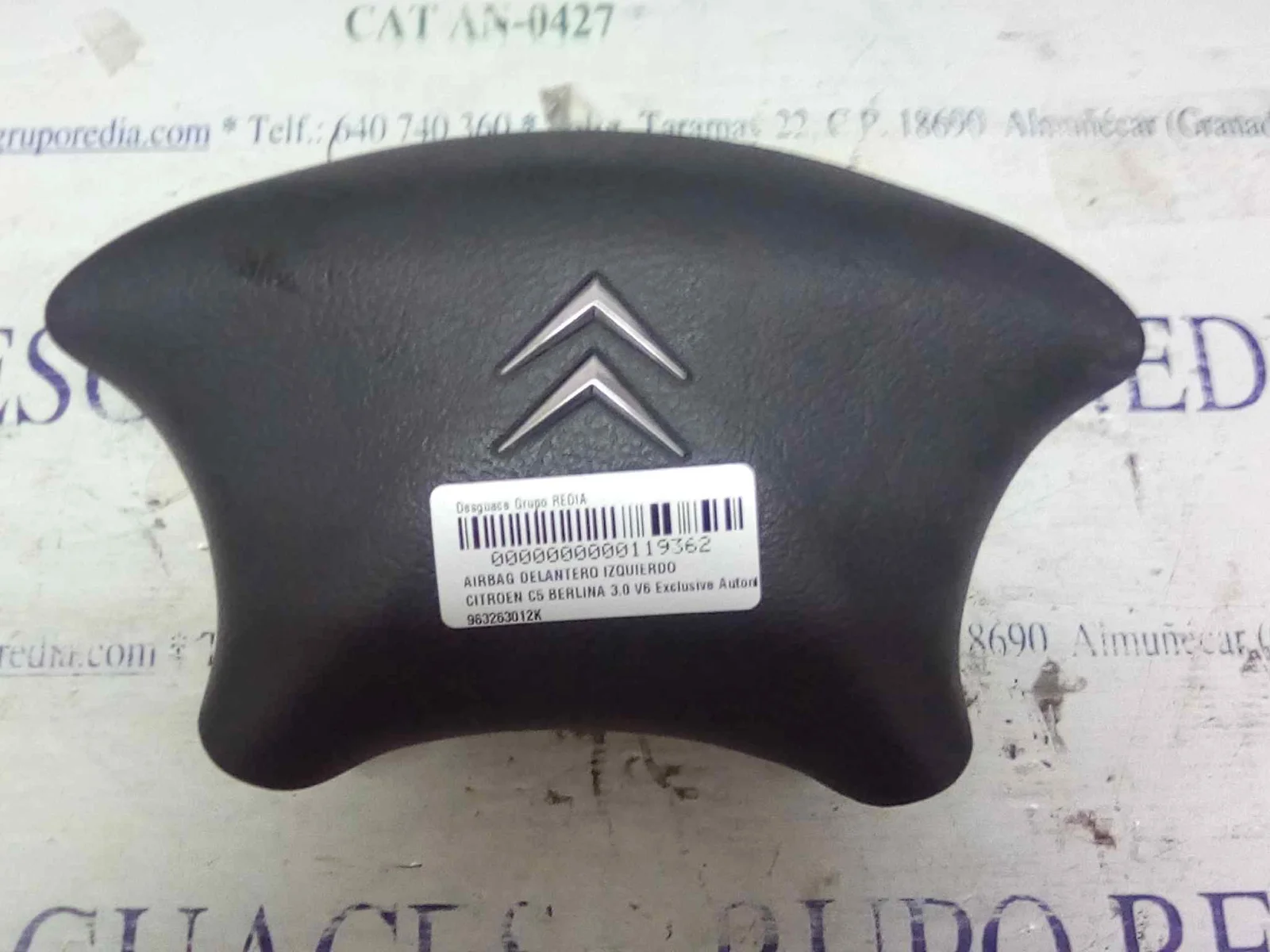 Foto de AIRBAG DELANTERO IZQUIERDO CITROEN C5 BERLINA 3.0 V6 CAT (XFX / ES9J4S) (207 CV / 152 KW) referencia 96326301ZK