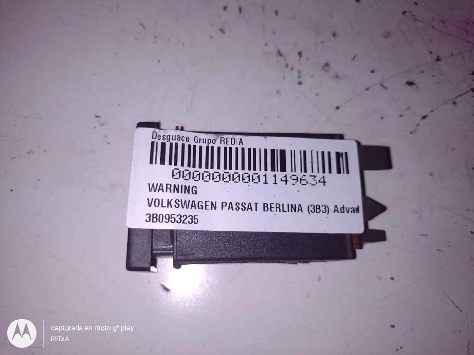 Foto de WARNING VOLKSWAGEN PASSAT BERLINA (3B3) 1.9 TDI (131 CV / 96 KW) referencia 3B0953235