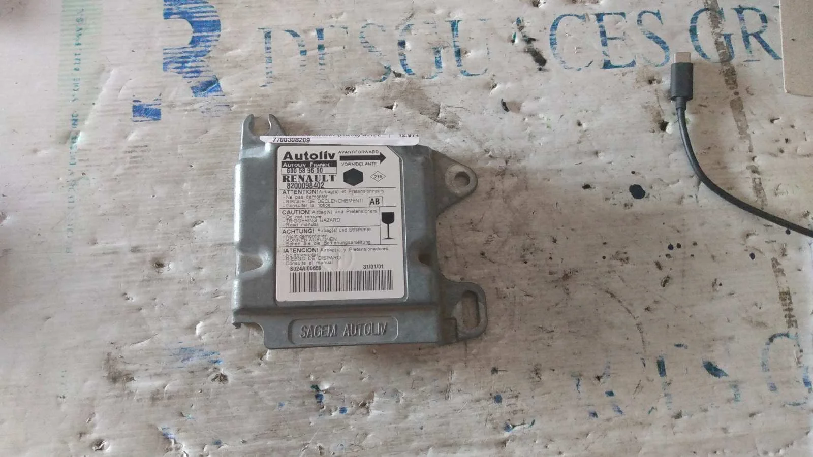 Foto de CENTRALITA AIRBAG RENAULT KANGOO I (F/KC0) 1.9 Diesel (64 CV / 47 KW) referencia 820098402
