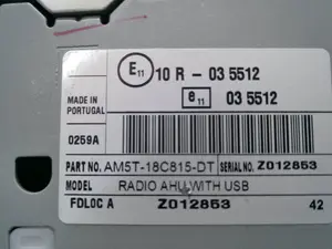 Foto de SISTEMA AUDIO / RADIO CD FORD FIESTA (CNN) 1.25 16V CAT (82 CV / 60 KW) referencia AM5T18C815DT foto 3
