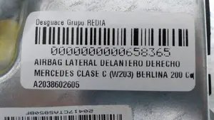 Foto de AIRBAG LATERAL DELANTERO DERECHO MERCEDES-BENZ CLASE C (BM 203) BERLINA 1.8 CAT (163 CV / 120 KW) referencia A2038602605 foto 2