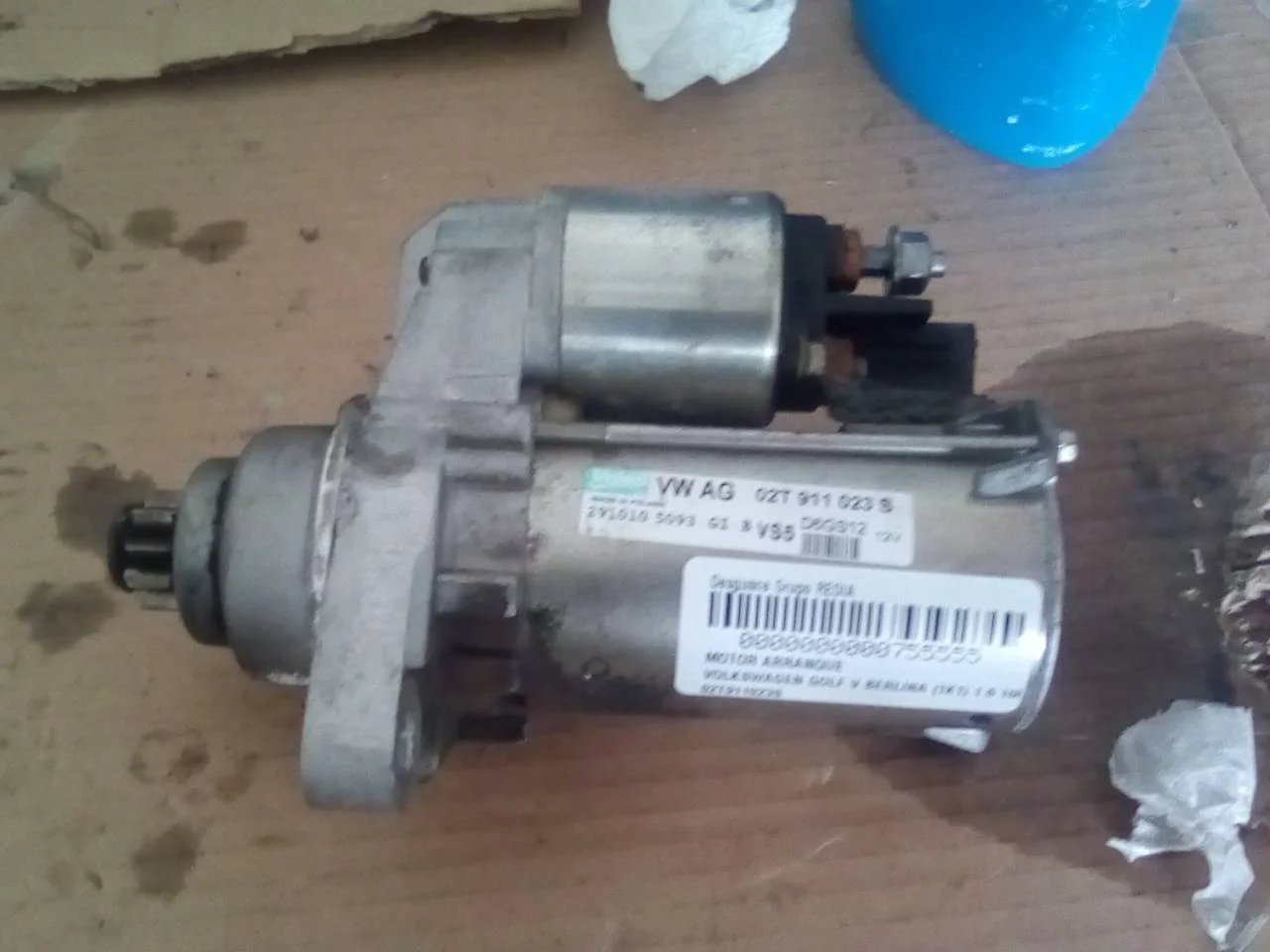 Foto de MOTOR ARRANQUE VOLKSWAGEN GOLF V (1K1)(10.2003) referencia 02T911023S