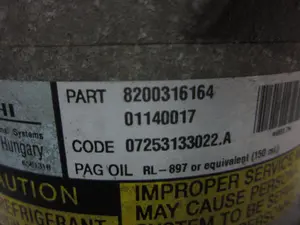 Foto de COMPRESOR AIRE ACONDICIONADO RENAULT MEGANE II BERLINA 5P referencia 01140017 foto 3