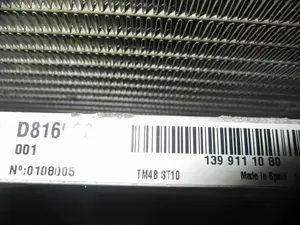 Foto de CONDENSADOR / RADIADOR AIRE ACONDICIONADO CITROEN JUMPER KASTEN 2.2 Blue-HDI FAP CAT (2184 cm3) (140 CV / 103 KW) referencia 1399111080 foto 2