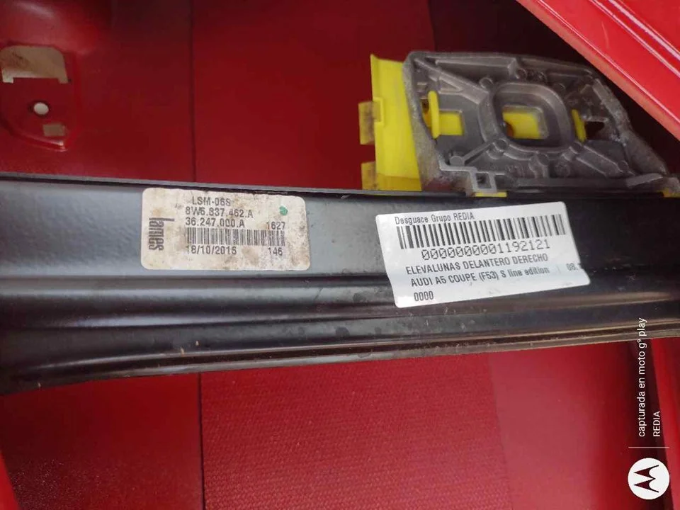 Foto de ELEVALUNAS DELANTERO DERECHO AUDI A5 COUPE (F53) 2.0 16V TDI (190 CV / 140 KW) referencia 8W6837462A