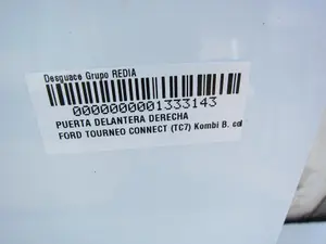 Foto de PUERTA DELANTERA DERECHA FORD TOURNEO CONNECT (TC7) 1.8 TDCi CAT (75 CV / 55 KW) foto 6