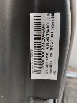 Foto de CERRADURA PUERTA DELANTERA DERECHA AUDI A6 BERLINA (4F2) 3.0 V6 24V TDI (224 CV / 165 KW) foto 3