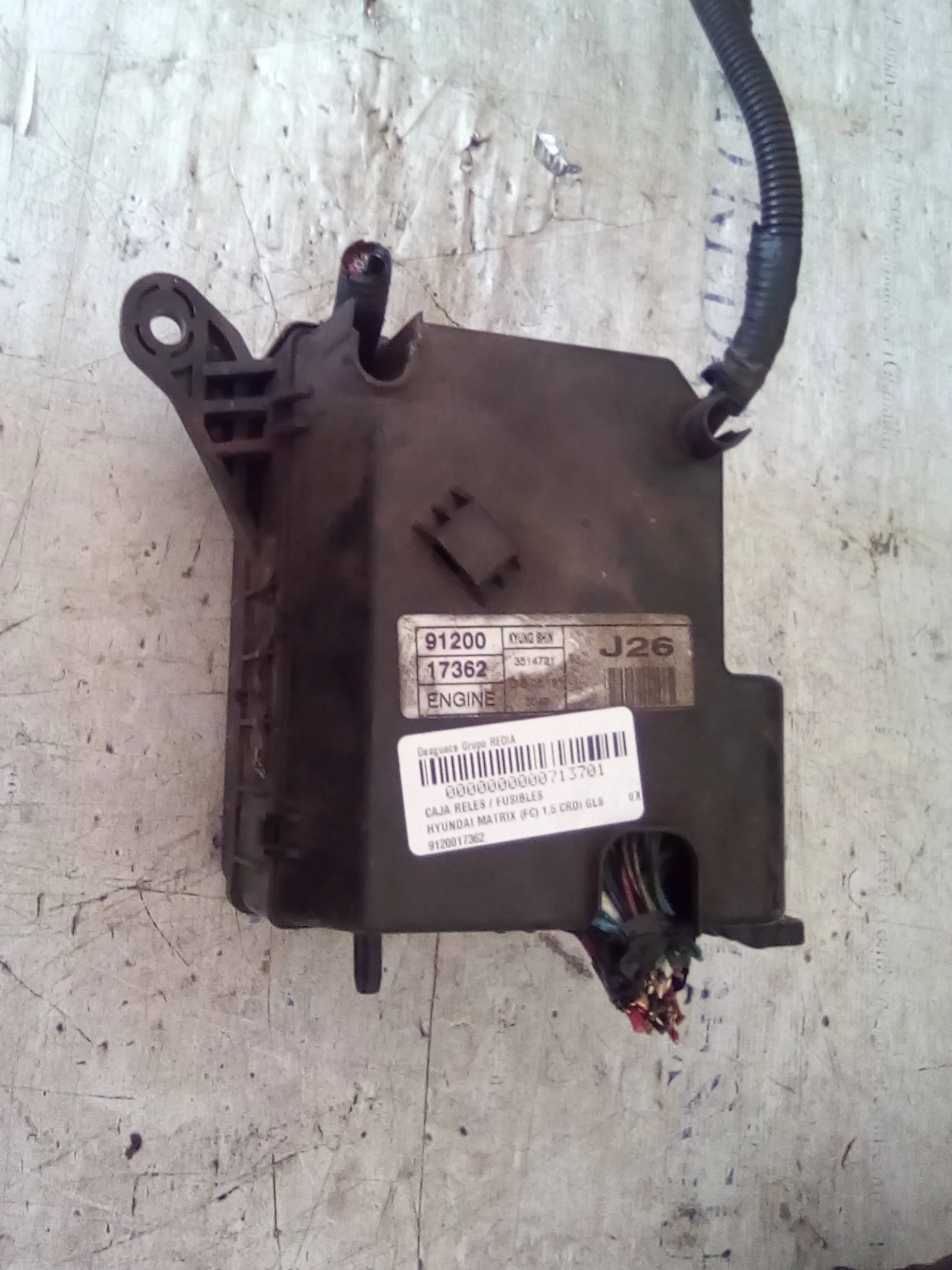 Foto de CAJA RELES / FUSIBLES HYUNDAI MATRIX (FC) 1.5 CRDi CAT (82 CV / 60 KW) referencia 9120017362