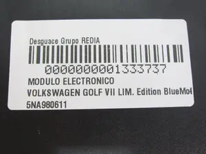 Foto de MODULO ELECTRONICO VOLKSWAGEN GOLF VII BERLINA (BQ1/BE2) 1.6 TDI (116 CV / 85 KW) referencia 5NA980611 foto 8
