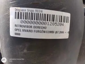 Foto de RETROVISOR DERECHO OPEL VIVARO FURGÓN/COMBI 2.0 16V CDTI (114 CV / 84 KW) foto 5