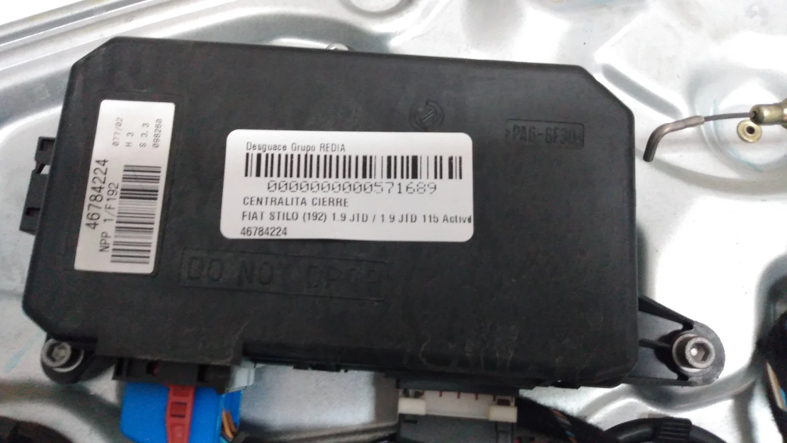 Foto de CENTRALITA CIERRE FIAT STILO (192) 1.9 JTD CAT (116 CV / 85 KW) referencia 46784224