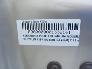 Foto de CERRADURA PUERTA DELANTERA IZQUIERDA CHRYSLER SEBRING JR 41 BERLINA 2.7 CAT (203 CV / 149 KW) foto 2