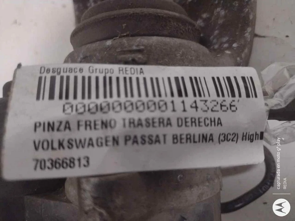 Foto de PINZA DE FRENO TRASERA DERECHA VOLKSWAGEN PASSAT BERLINA (3C2) referencia 70366813
