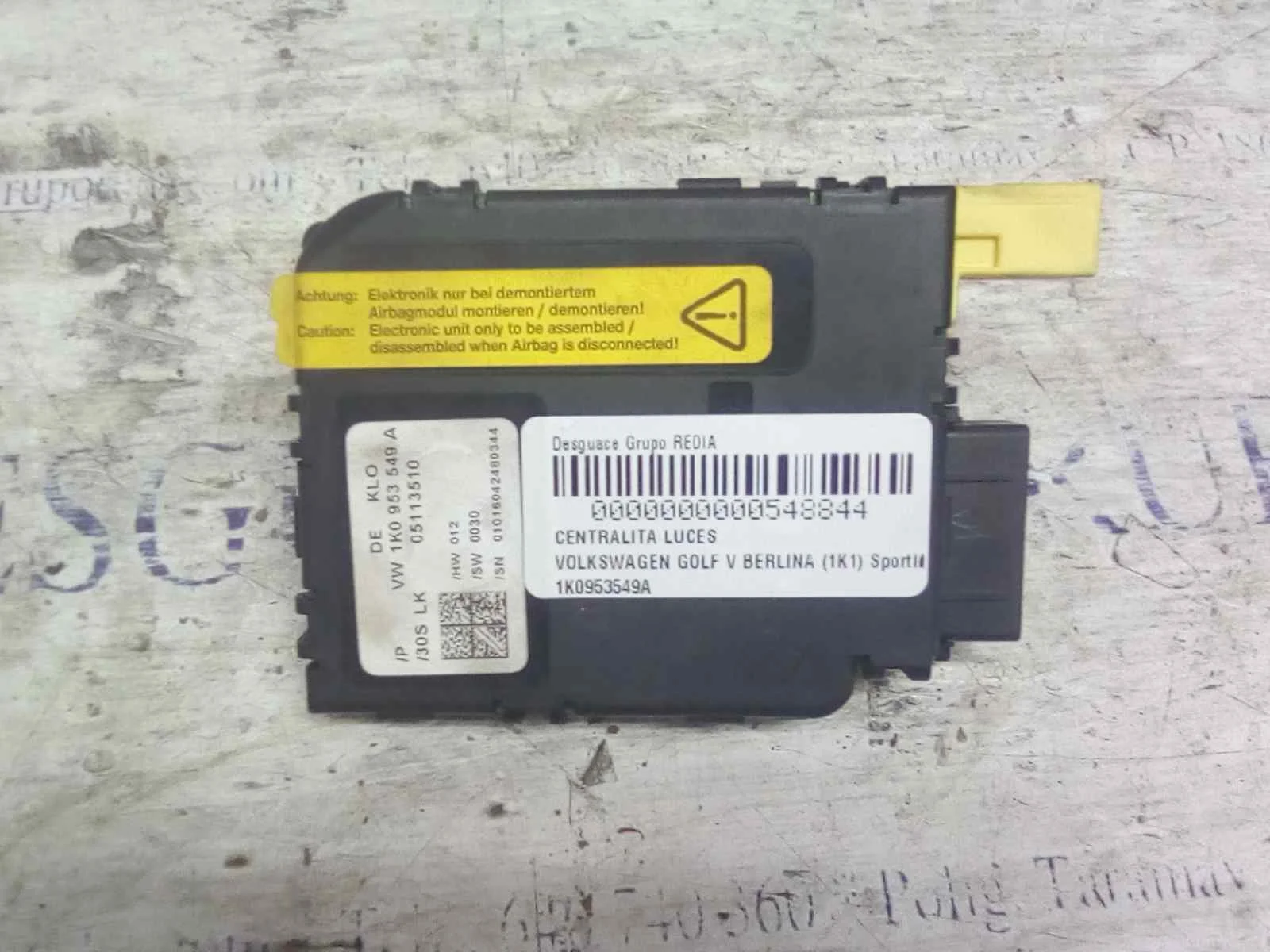 Foto de NO IDENTIFICADO VOLKSWAGEN GOLF V (1K1)(10.2003) referencia 1K0953549A