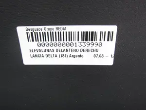 Foto de ELEVALUNAS DELANTERO DERECHO LANCIA DELTA (181) 1.6 Diesel CAT (120 CV / 88 KW) foto 2