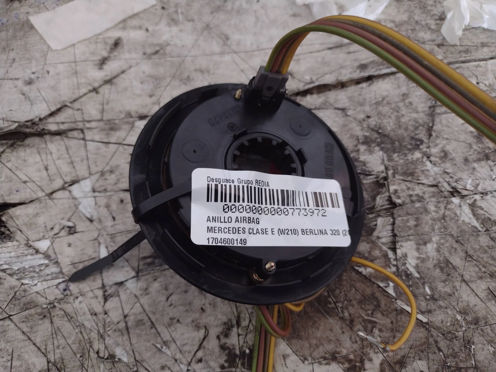 Foto de ANILLO AIRBAG MERCEDES-BENZ CLASE E (BM 210) BERLINA 3.2 24V CAT (220 CV / 162 KW) referencia 1704600149