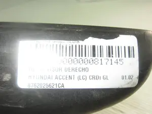 Foto de RETROVISOR DERECHO HYUNDAI ACCENT (LC) 1.5 CRDi CAT (82 CV / 60 KW) referencia 8762025621CA foto 3