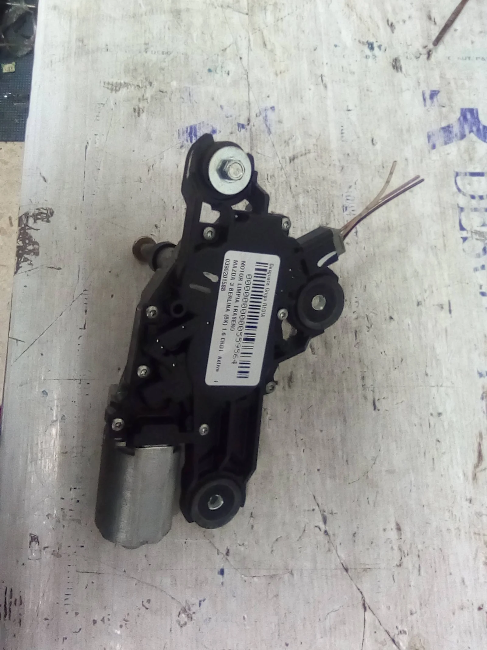 Foto de MOTOR LIMPIA TRASERO MAZDA 3 BERLINA (BK) 1.6 CD Diesel CAT (109 CV / 80 KW) referencia BP4L62310D