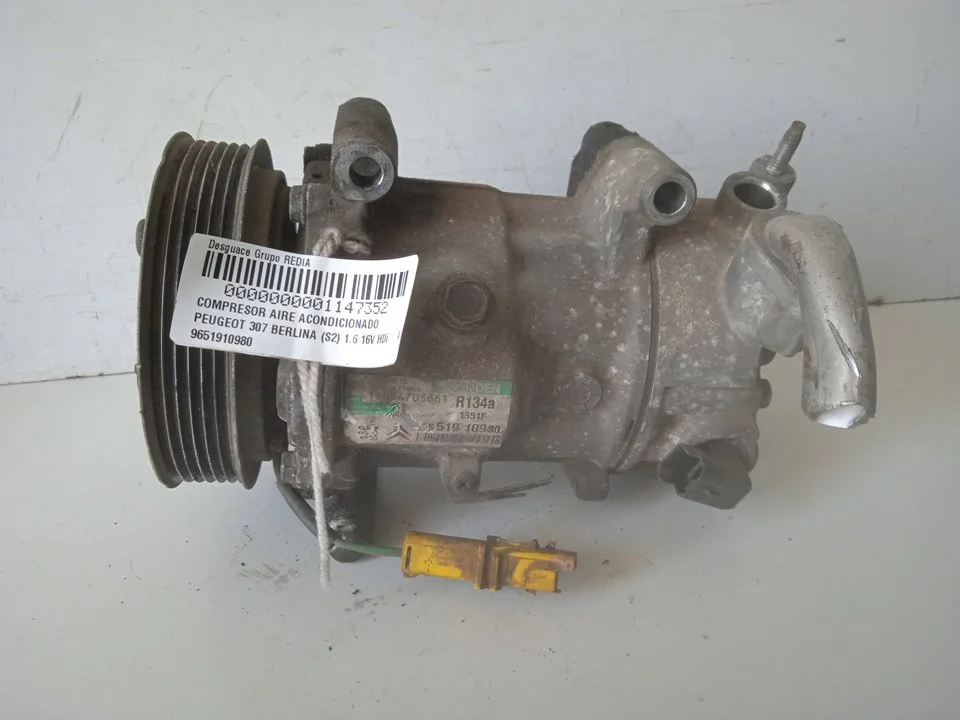 Foto de COMPRESOR AIRE ACONDICIONADO PEUGEOT 307 BERLINA (S2) referencia 9651910980