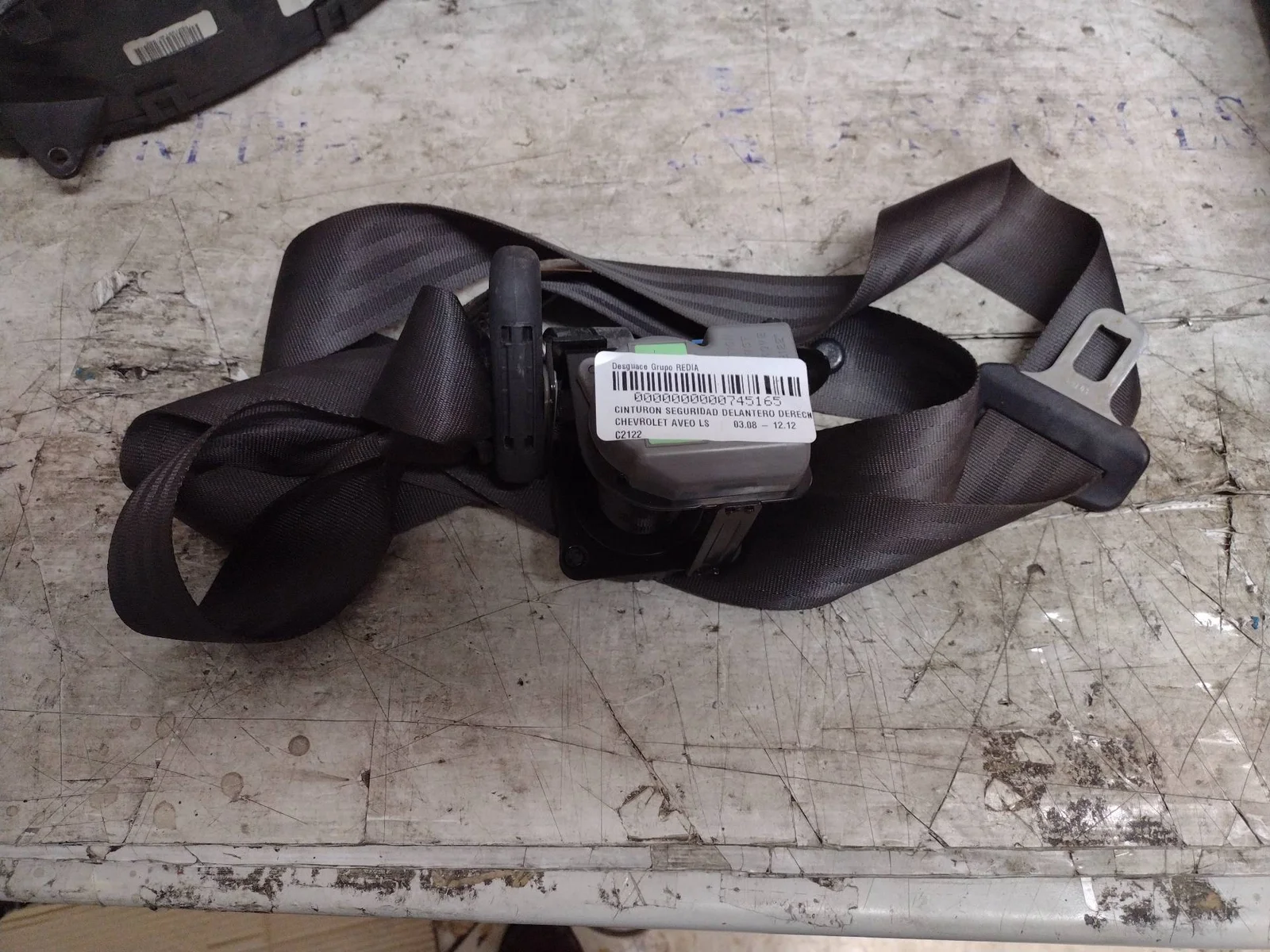 Foto de CINTURON SEGURIDAD DELANTERO DERECHO CHEVROLET AVEO HATCHBACK 1.2 CAT (84 CV / 62 KW) referencia C2122