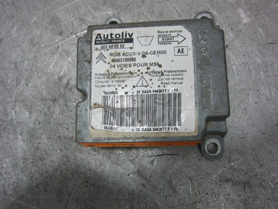 Foto de CENTRALITA AIRBAG PEUGEOT PARTNER (S2) 1.9 Diesel (69 CV / 51 KW) referencia 9653190860
