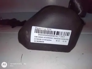 Foto de CINTURON SEGURIDAD TRASERO DERECHO CITROEN C3 1.0 VTi (68 CV / 50 KW) referencia 34130288A00 foto 3