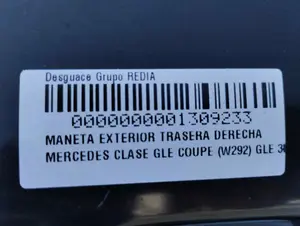 Foto de MANETA EXTERIOR TRASERA DERECHA MERCEDES-BENZ CLASE GLE (BM 292) COUPE 3.0 CDI CAT (258 CV / 190 KW) foto 2