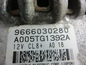 Foto de ALTERNADOR CITROEN C3 1.4 (73 CV / 54 KW) referencia 9666030280 foto 3