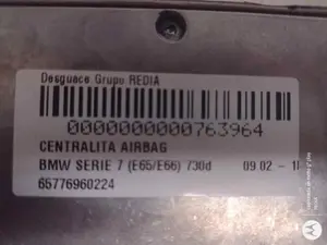 Foto de CENTRALITA AIRBAG BMW SERIE 7 (E65/E66) 3.0 Turbodiesel CAT (231 CV / 170 KW) referencia 65776960224