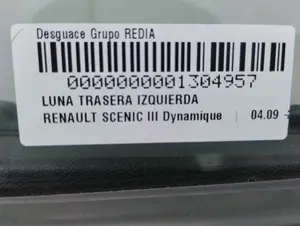 Foto de LUNA TRASERA IZQUIERDA RENAULT SCENIC III (JZ) 1.5 dCi Diesel (106 CV / 78 KW) foto 3