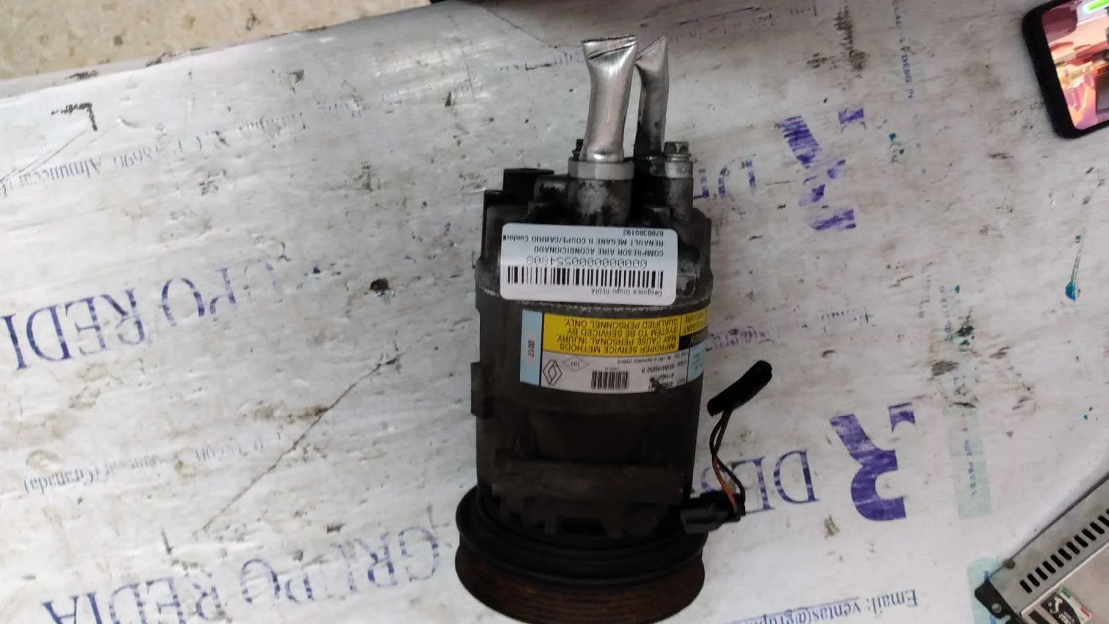 Foto de COMPRESOR AIRE ACONDICIONADO RENAULT MEGANE II COUPE/CABRIO referencia 8200309193