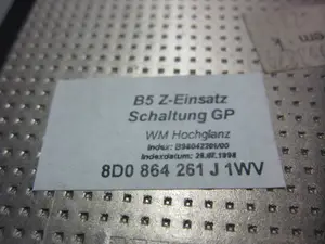 Foto de GUARNECIDOS PALANCA CAMBIO AUDI A4 BERLINA (B5) 1.8 20V (125 CV / 92 KW) referencia 8D0864261J foto 3