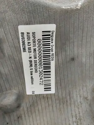 Foto de SOPORTE MOTOR DERECHO AUDI A3 SEDÁN (8VM) 2.0 16V TDI (150 CV / 110 KW) referencia 8W0399296E foto 5
