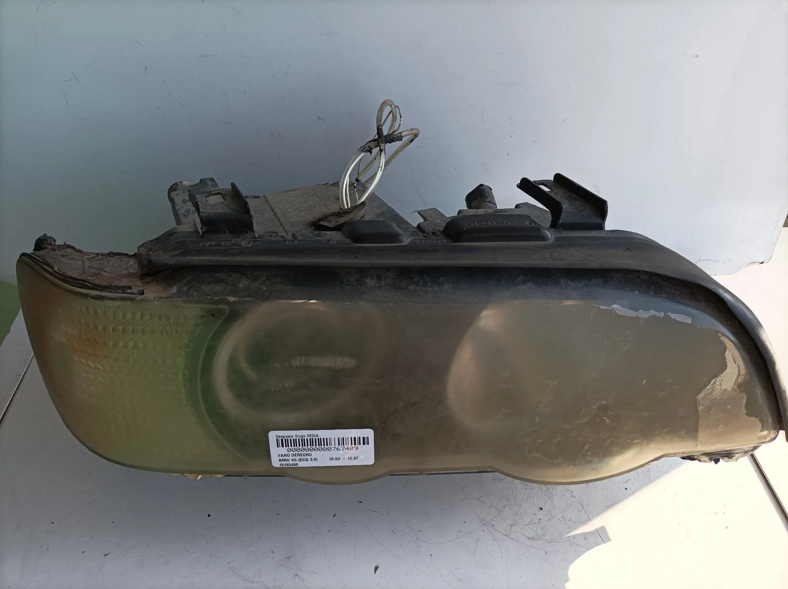 Foto de FARO DERECHO BMW SERIE X5 (E53) 3.0 24V CAT (231 CV / 170 KW) referencia 15183400