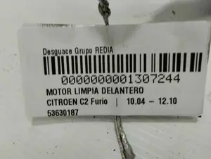 Foto de MOTOR LIMPIA DELANTERO CITROEN C2 1.1 (60 CV / 44 KW) referencia 53630187 foto 2