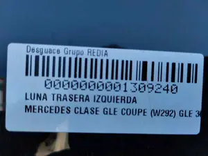 Foto de LUNA TRASERA IZQUIERDA MERCEDES-BENZ CLASE GLE (BM 292) COUPE 3.0 CDI CAT (258 CV / 190 KW) foto 2