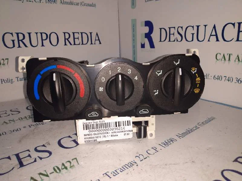 Foto de MANDO CALEFACCION / AIRE ACONDICIONADO HYUNDAI GETZ (TB) 1.1 12V CAT (63 CV / 46 KW) referencia 972501C000