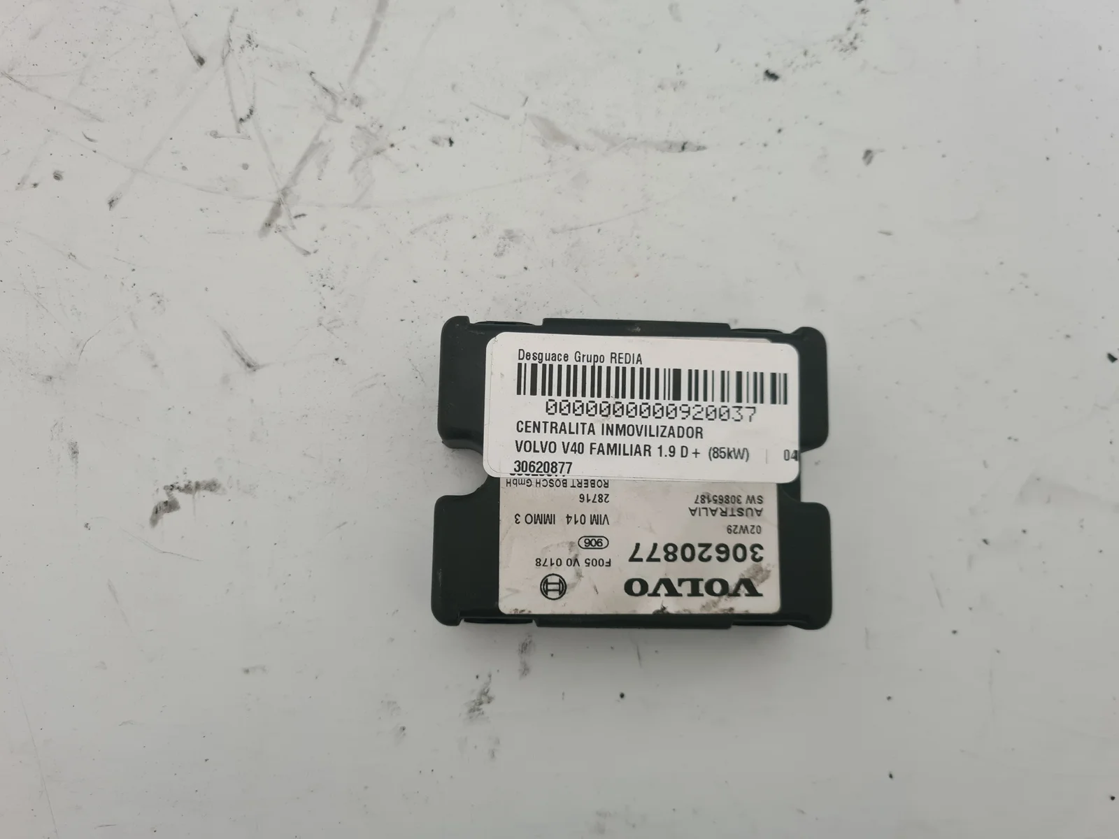 Foto de CENTRALITA INMOVILIZADOR VOLVO V40 FAMILIAR referencia 30620877