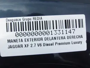 Foto de MANETA EXTERIOR DELANTERA DERECHA JAGUAR XF 2.7 V6 Diesel CAT (207 CV / 152 KW) foto 4