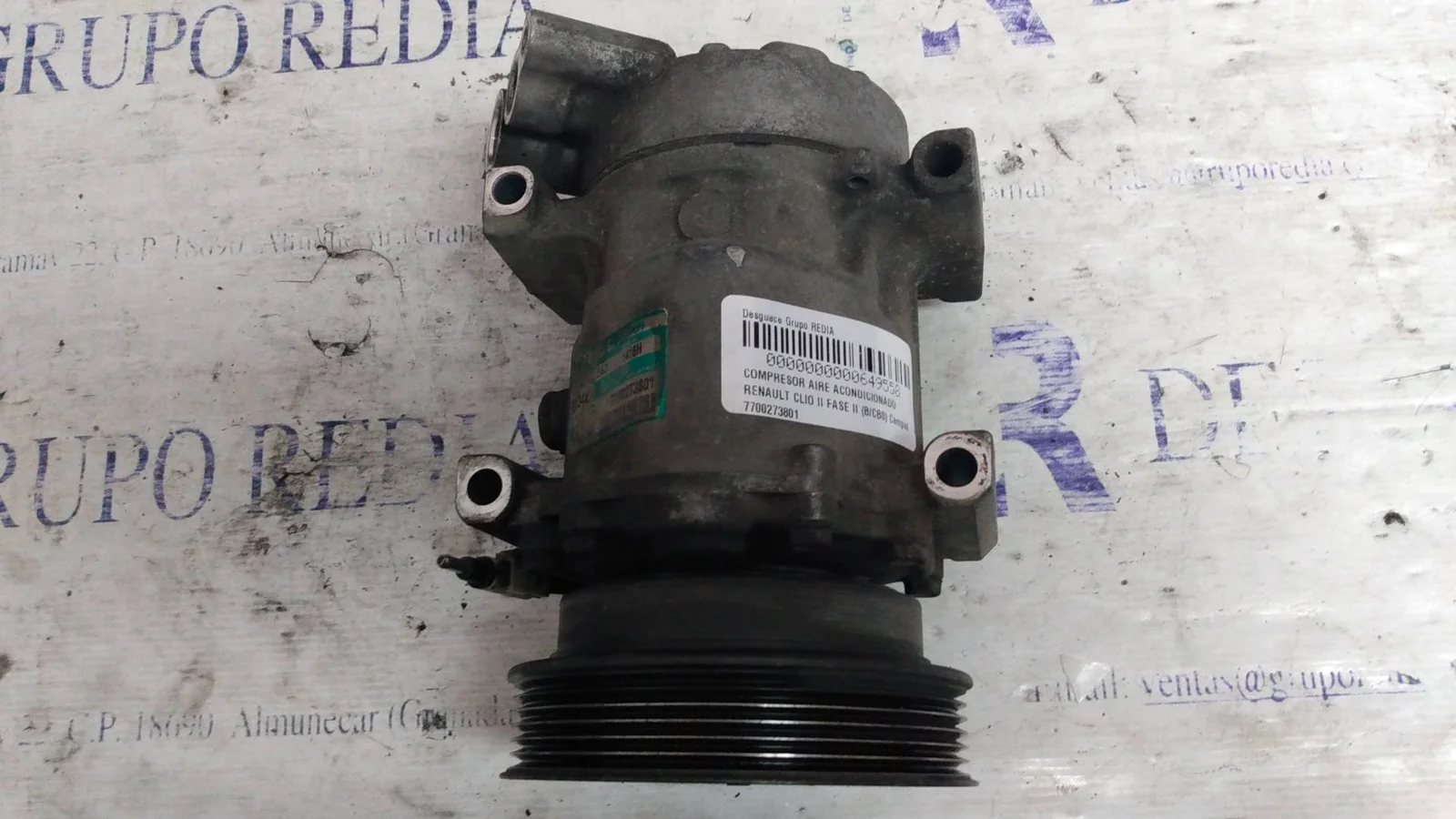 Foto de COMPRESOR AIRE ACONDICIONADO RENAULT CLIO II FASE II (B/CB0) 1.5 dCi Diesel (64 CV / 47 KW) referencia 7700273801