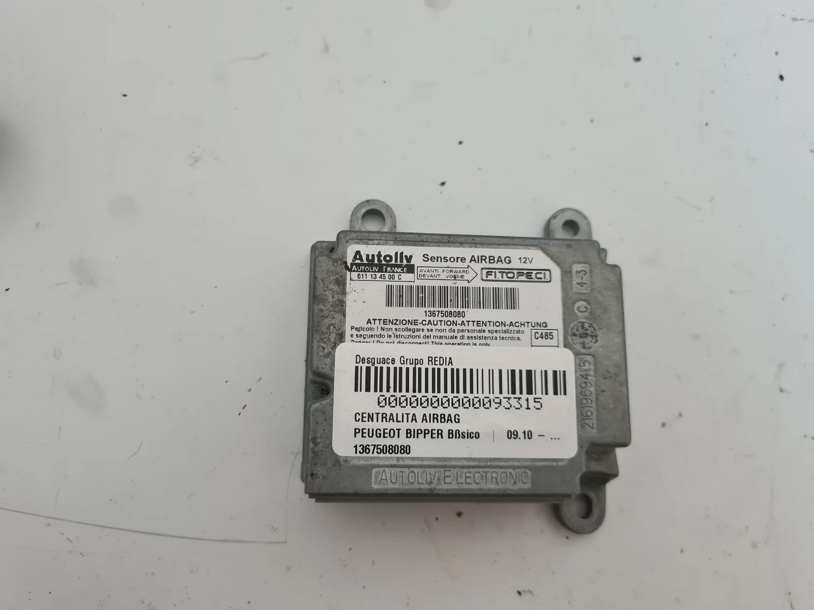 Foto de CENTRALITA AIRBAG PEUGEOT BIPPER 1.3 16V HDi FAP (75 CV / 55 KW) referencia 611134500C