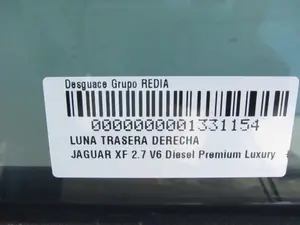 Foto de LUNA TRASERA DERECHA JAGUAR XF 2.7 V6 Diesel CAT (207 CV / 152 KW) foto 3