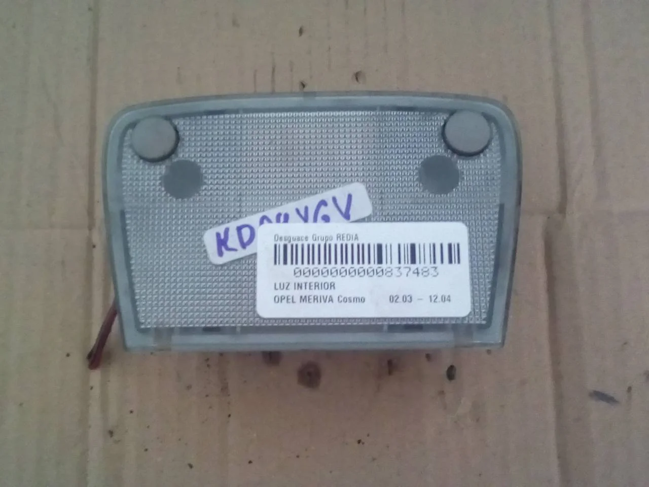 Foto de LUZ INTERIOR OPEL MERIVA 1.6 CAT (Z 16 SE / L55) (87 CV / 64 KW)