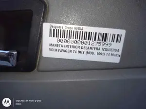 Foto de MANETA INTERIOR DELANTERA IZQUIERDA VOLKSWAGEN T4 TRANSPORTER BUS 1.9 Turbodiesel CAT (ABL) (68 CV / 50 KW) foto 3