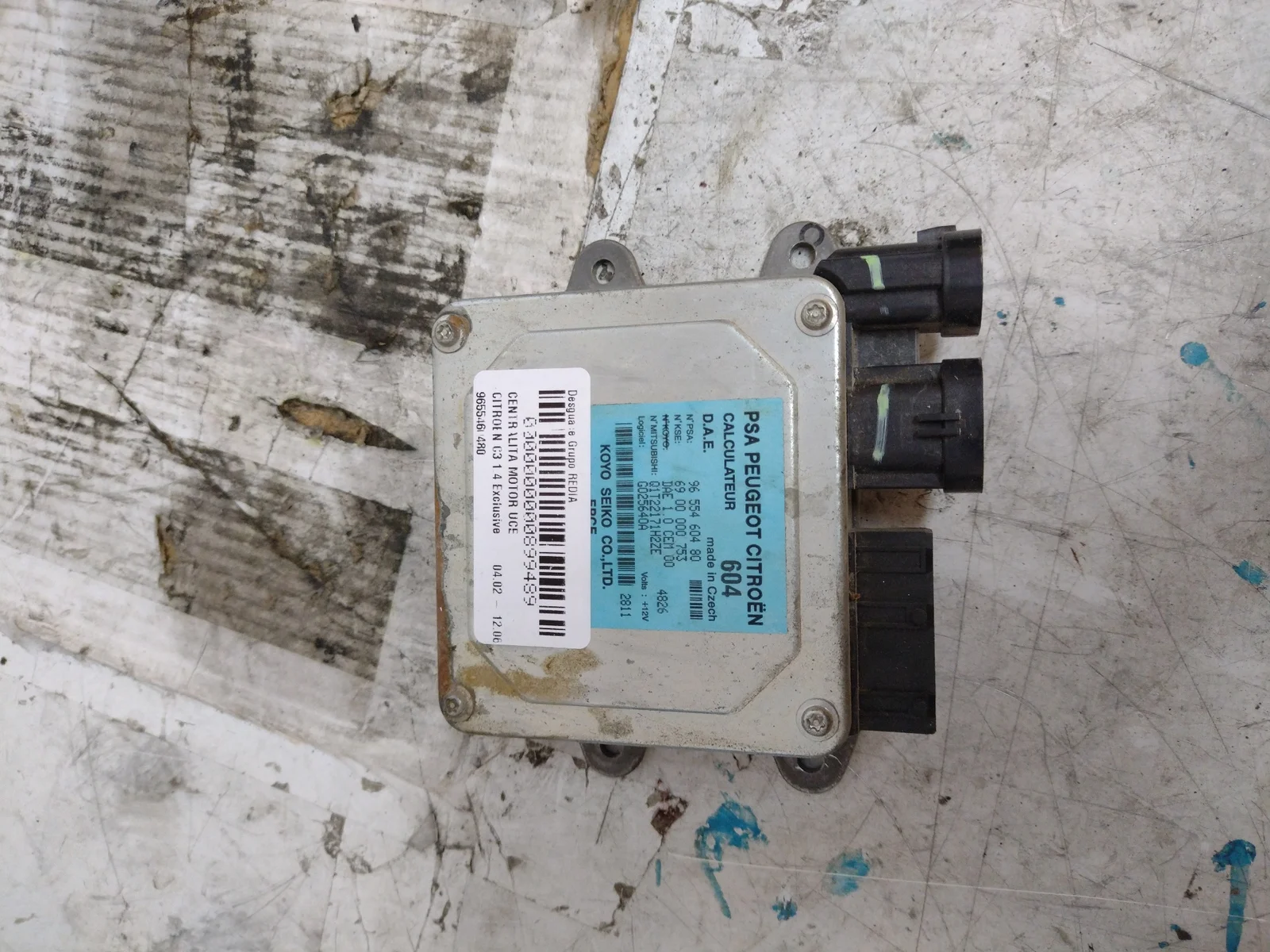 Foto de CENTRALITA MOTOR UCE CITROEN C3 referencia 9655460480