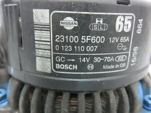 Foto de ALTERNADOR NISSAN MICRA (K11) 1.0 16V CAT (54 CV / 40 KW) referencia 231005F600 foto 3