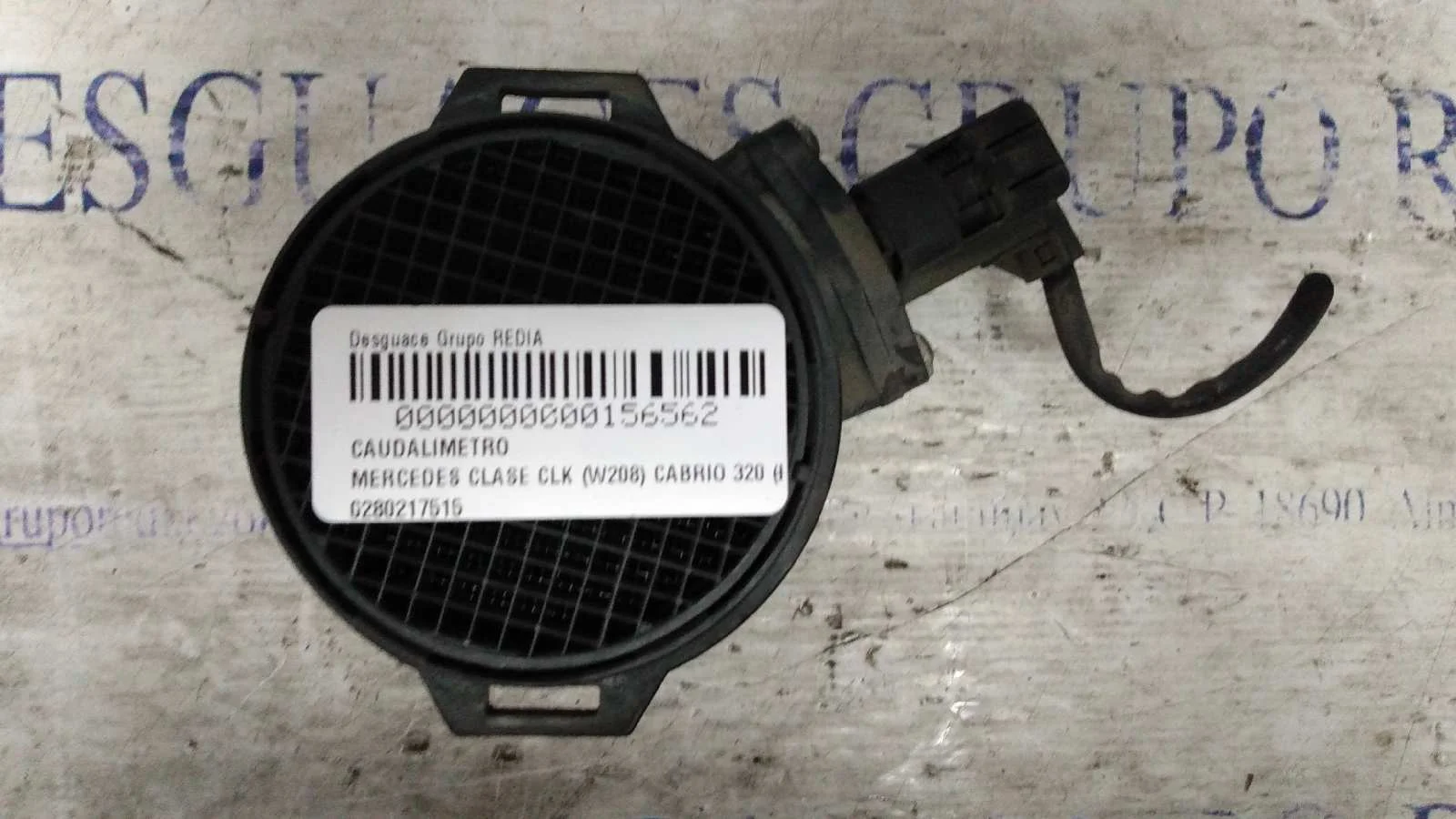 Foto de CAUDALIMETRO MERCEDES-BENZ CLK (BM 208) CABRIO 3.2 V6 18V CAT (218 CV / 160 KW) referencia 0280217515